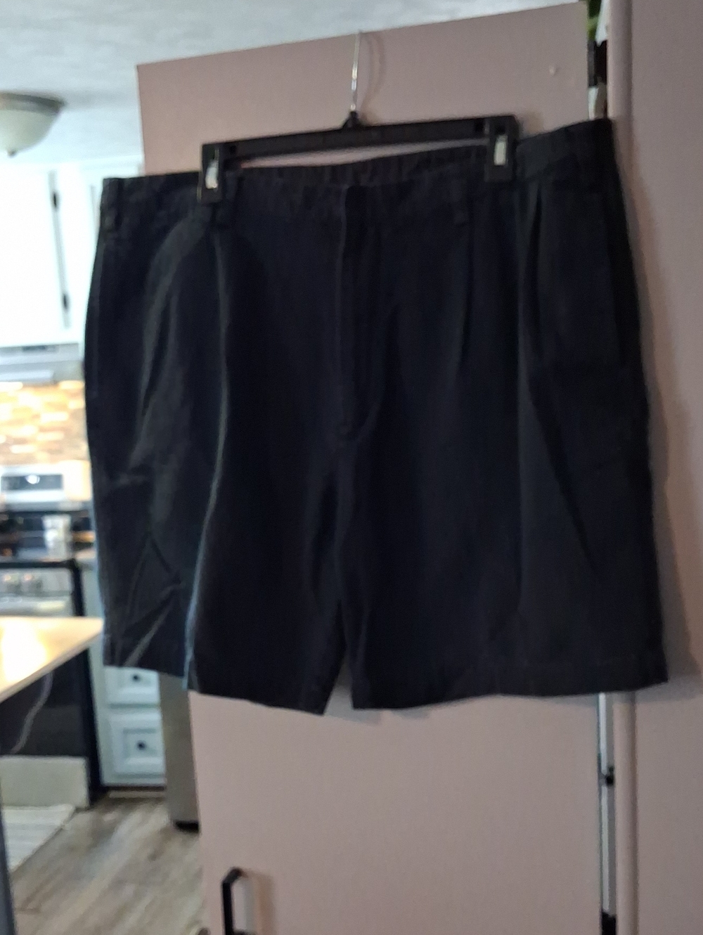 Nautica Men’s Black Flat-Front Casual Shorts